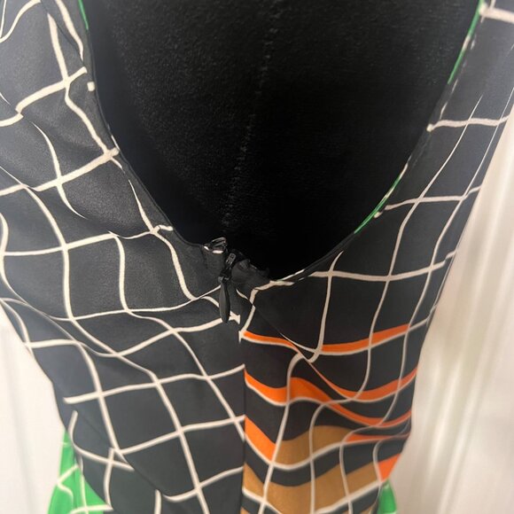 Anthropologie Eva Franco Grid Print‎ Multi-colored Dress Size Large NWT - Picture 13 of 15
